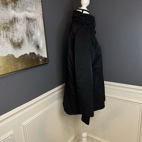 Eileen Fisher Mid Weight Transitional Coat in black - Picture 5 of 11